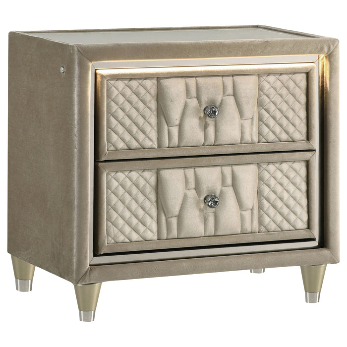 Lorient Nightstand with LED Lighting - Furniture City (CA)l