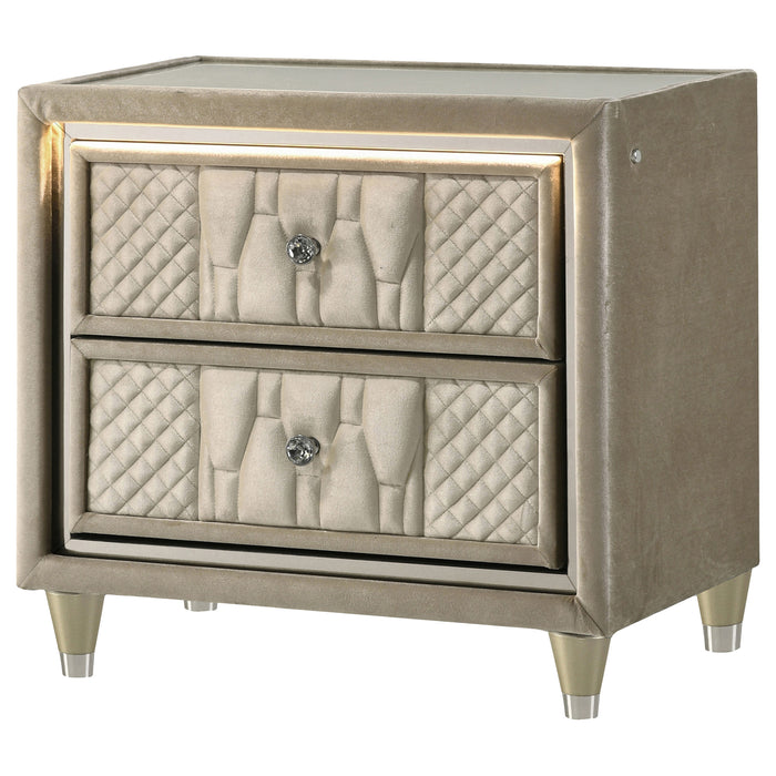 Lorient Nightstand with LED Lighting - Furniture City (CA)l