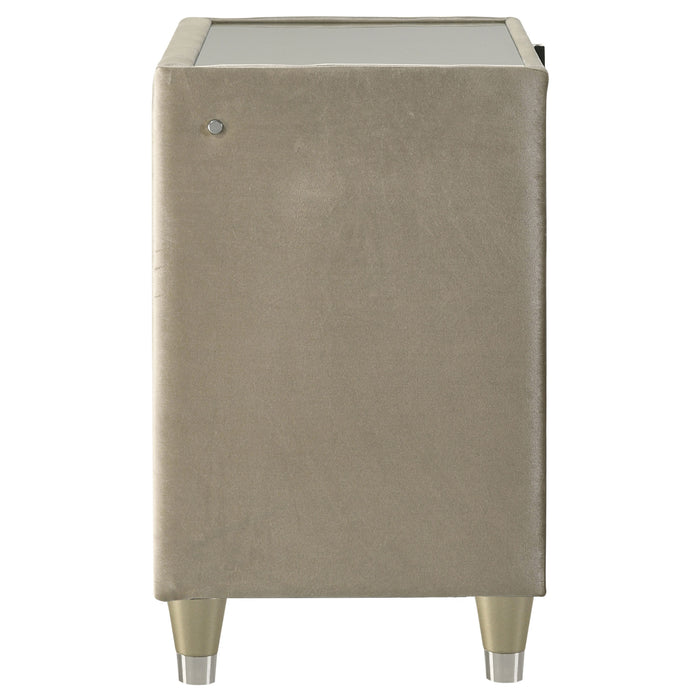 Lorient Nightstand with LED Lighting - Furniture City (CA)l