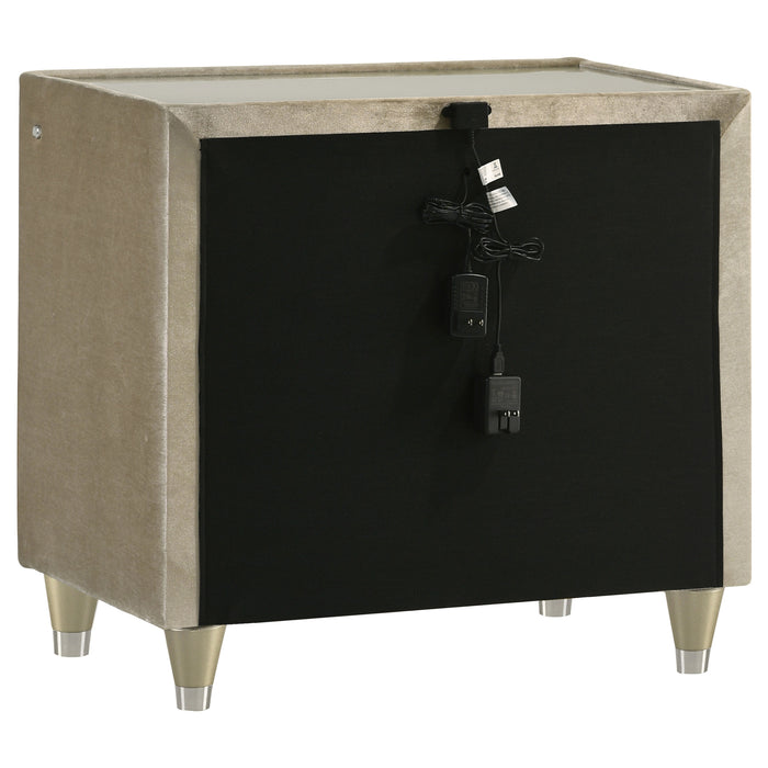 Lorient Nightstand with LED Lighting - Furniture City (CA)l