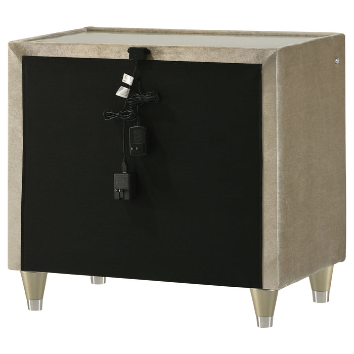 Lorient Nightstand with LED Lighting - Furniture City (CA)l