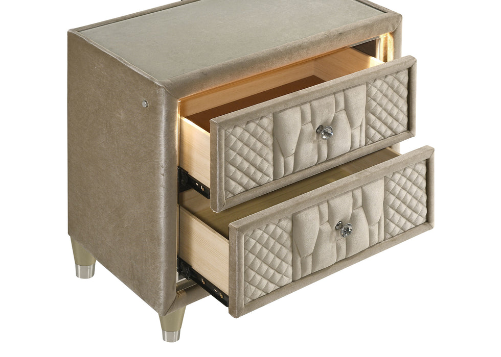 Lorient Nightstand with LED Lighting - Furniture City (CA)l