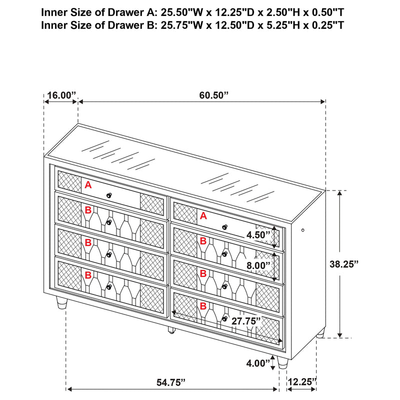 Lorient LED Dresser - Furniture City (CA)l