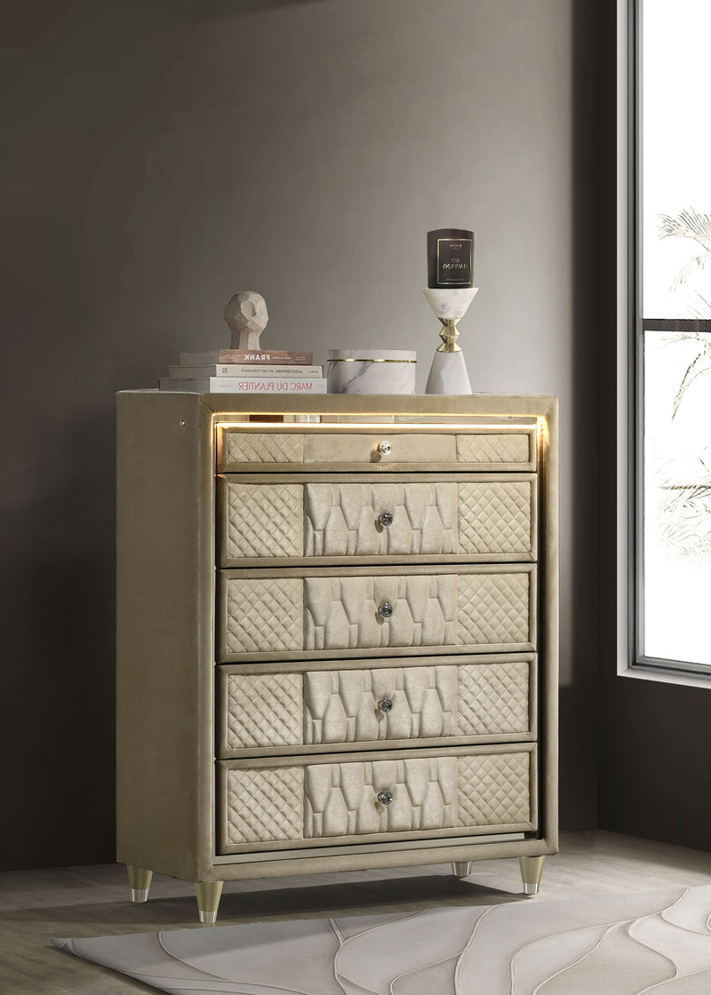Lorient Chest of Drawers with LED Lighting - Furniture City (CA)l