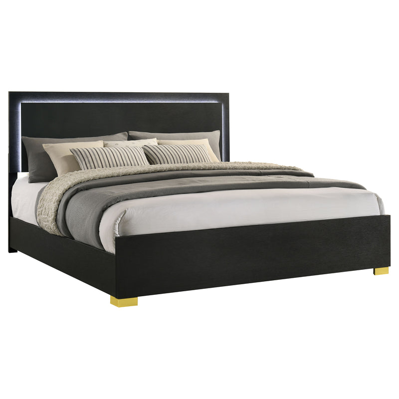 Marceline Panel Bed with LED Lighting - Furniture City (CA)l