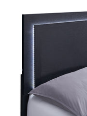 Marceline Panel Bed with LED Lighting - Furniture City (CA)l