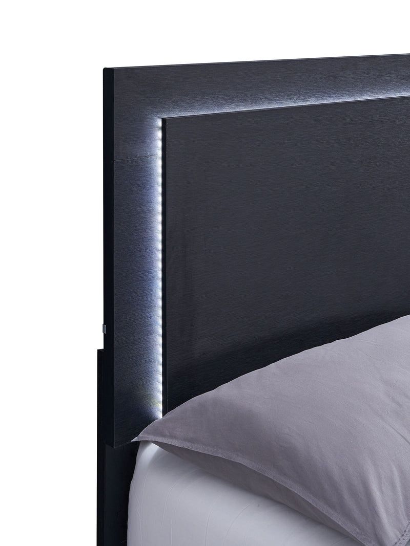 Marceline Panel Bed with LED Lighting - Furniture City (CA)l