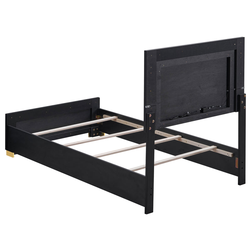 Marceline Panel Bed with LED Lighting - Furniture City (CA)l