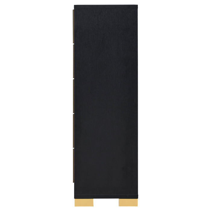 Marceline 5-drawer Chest Black