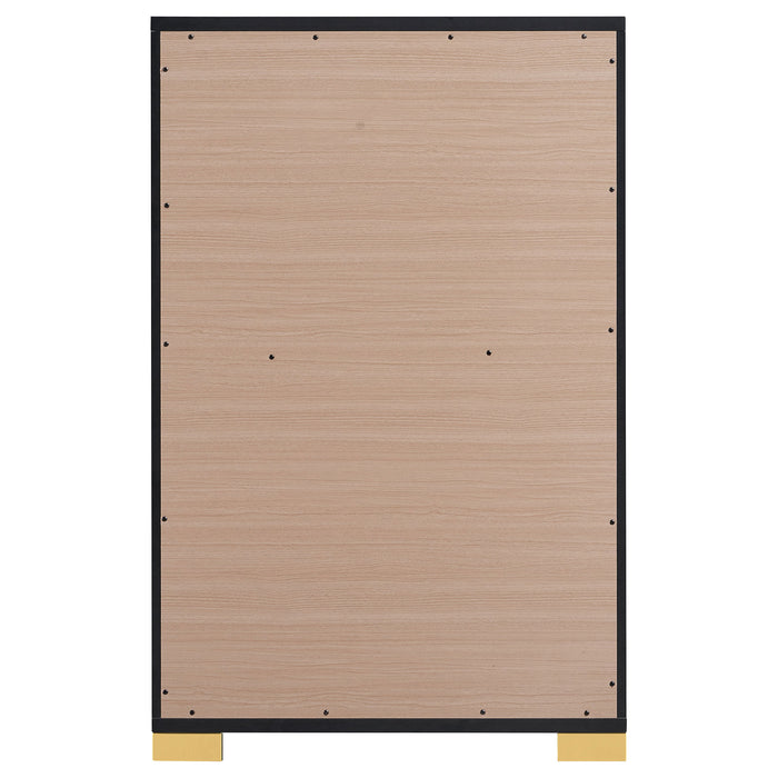 Marceline 5-drawer Chest Black