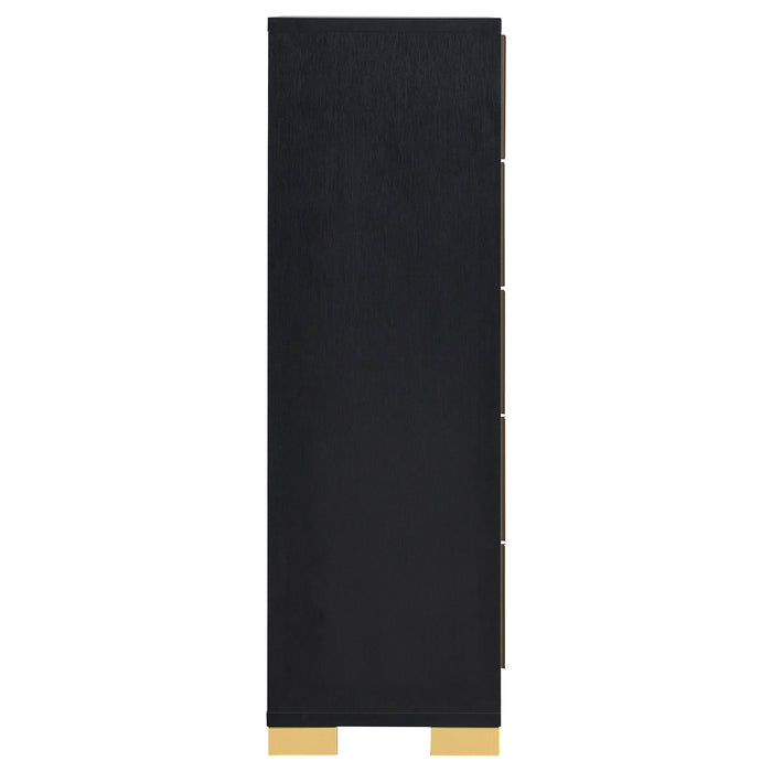 Marceline 5-drawer Chest Black