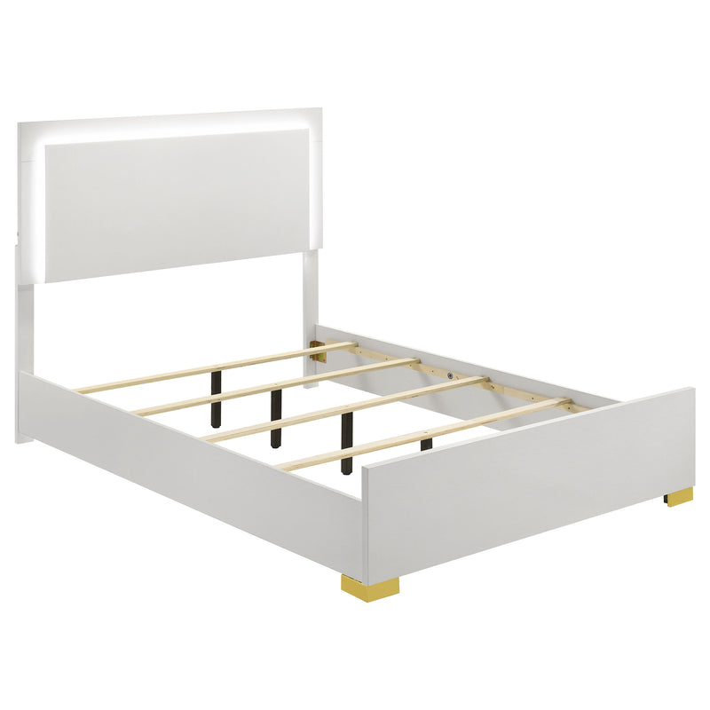 Marceline Panel Bed with LED Lighting - Furniture City (CA)l