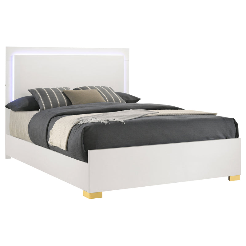 Marceline Panel Bed with LED Lighting - Furniture City (CA)l
