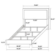 Marceline Panel Bed with LED Lighting - Furniture City (CA)l