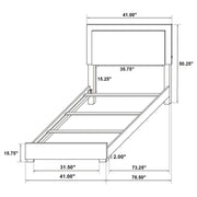 Marceline Panel Bed with LED Lighting - Furniture City (CA)l