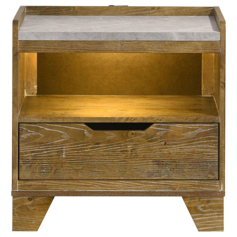 Henderson Nightstand with LED Lighting - Furniture City (CA)l