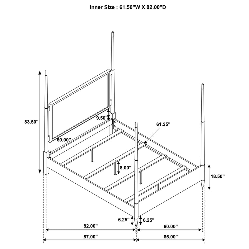 Emberlyn Four-Poster Panel Bed - Furniture City (CA)l
