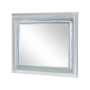 Gunnison Dresser Mirror with LED Lighting Silver Metallic - Furniture City (CA)l