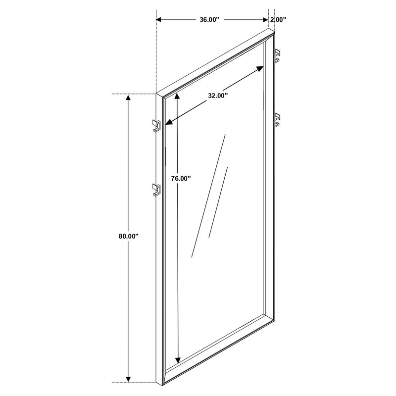 Durango Floor Mirror - Furniture City (CA)l