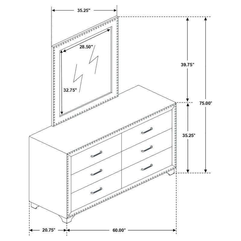 Melody Dresser with Mirror