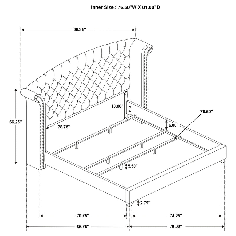 Melody Wingback Bed - Furniture City (CA)l