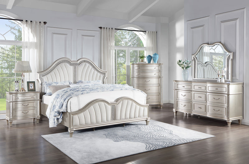 Evangeline Panel Bed with LED Lighting - Furniture City (CA)l