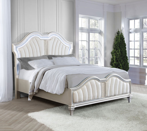 Evangeline Panel Bed with LED Lighting - Furniture City (CA)l
