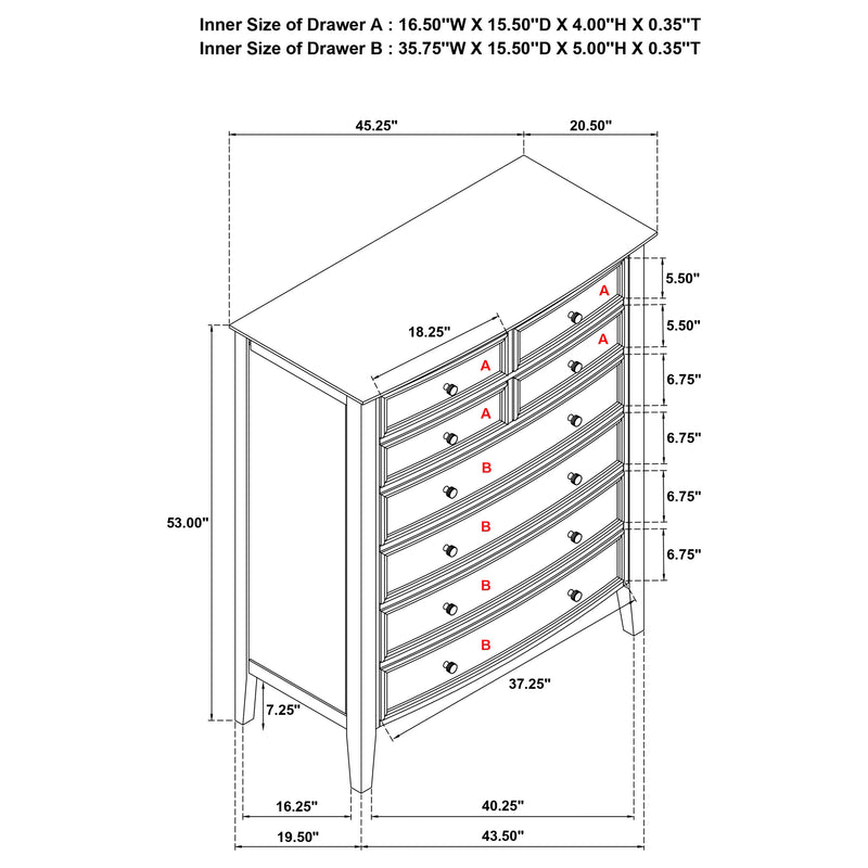 Bexhill Chest of Drawers - Furniture City (CA)l