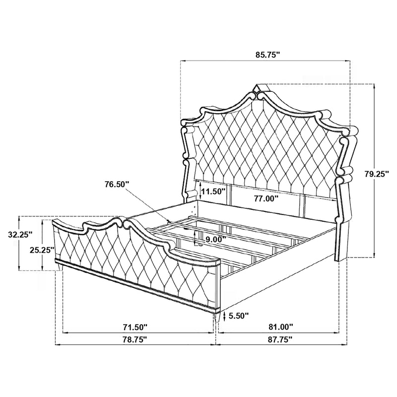 Antonella Panel Bed - Furniture City (CA)l