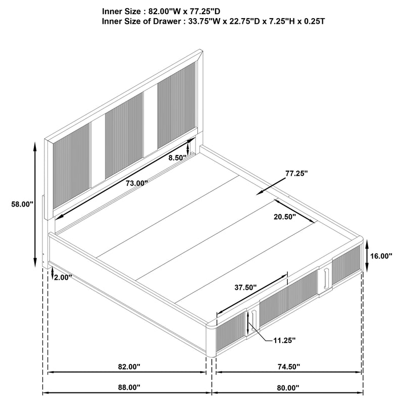 Terrace Panel Platform Storage Bed - Furniture City (CA)l