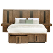 Terrace Wall Panel Platform Storage Bed with Attached Nightstands - Furniture City (CA)l