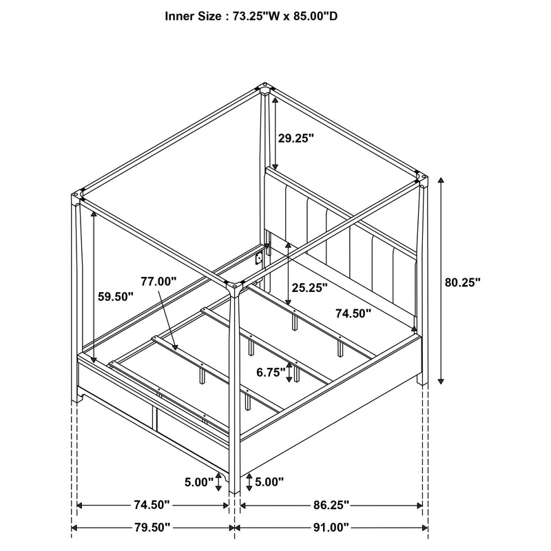 Gran Park Canopy Panel Bed - Furniture City (CA)l