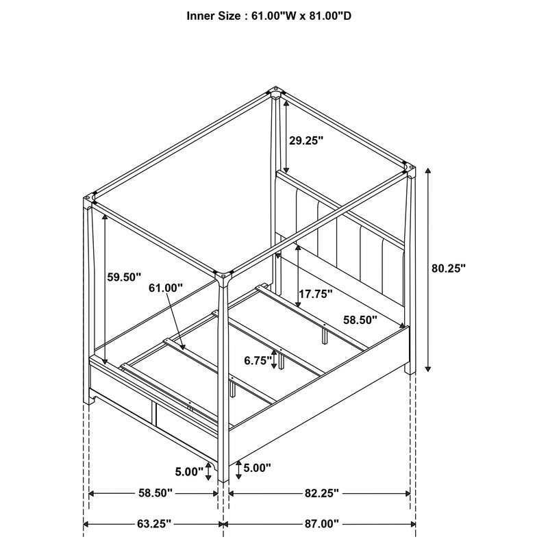 Gran Park Canopy Panel Bed - Furniture City (CA)l