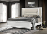 Marmore Panel Bed with LED Lighting - Furniture City (CA)l
