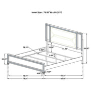 Marmore Panel Bed with LED Lighting - Furniture City (CA)l