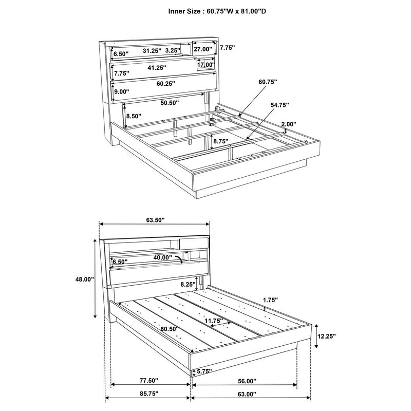 Fenwick Bookcase Platform Bed - Furniture City (CA)l