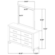 Oakglen Dresser with Mirror - Furniture City (CA)l