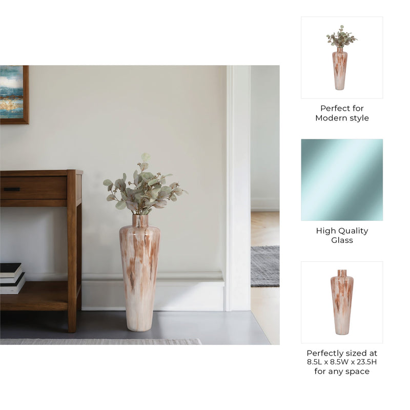 24-nude-drip-finish-glass-floor-vase-tan-multi-9