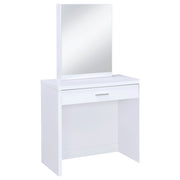 Harvey Makeup Vanity Table with Mirror and Stool - Furniture City (CA)l