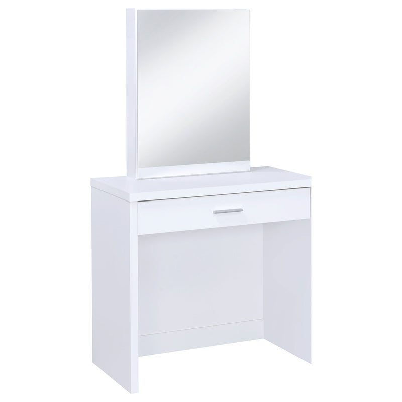 Harvey Makeup Vanity Table with Mirror and Stool - Furniture City (CA)l