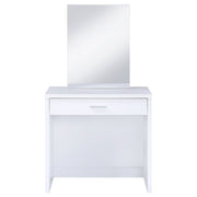 Harvey Makeup Vanity Table with Mirror and Stool - Furniture City (CA)l