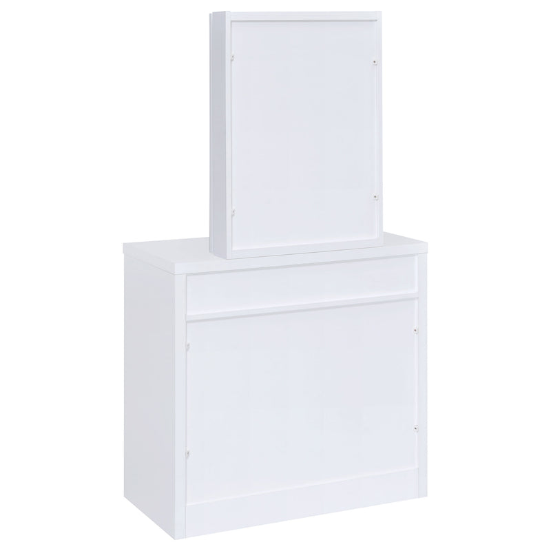 Harvey Makeup Vanity Table with Mirror and Stool - Furniture City (CA)l