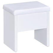 Harvey Makeup Vanity Table with Mirror and Stool - Furniture City (CA)l