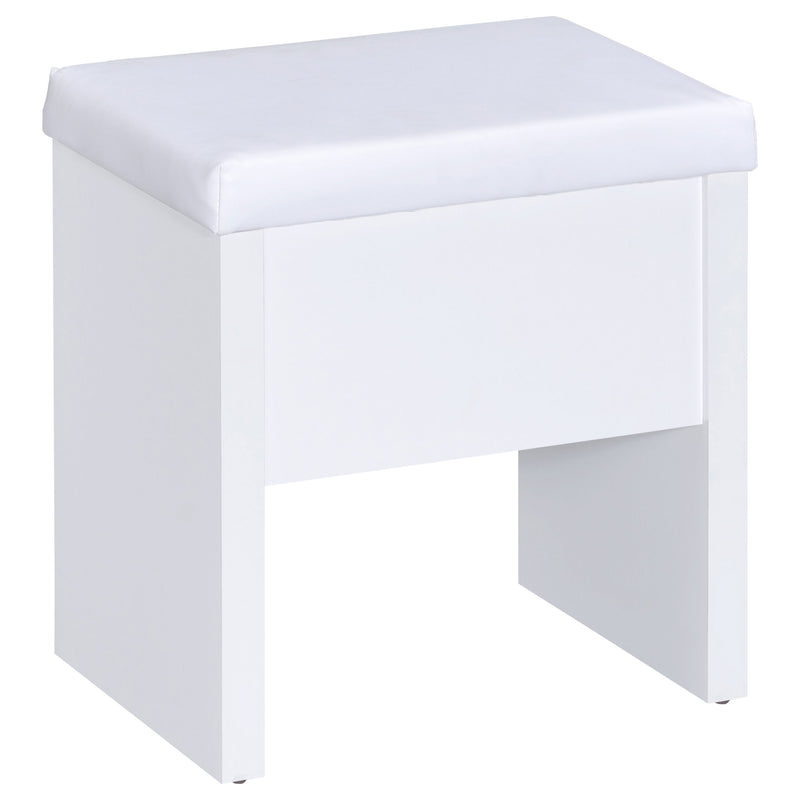 Harvey Makeup Vanity Table with Mirror and Stool - Furniture City (CA)l