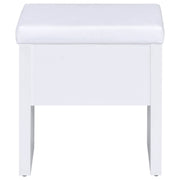 Harvey Makeup Vanity Table with Mirror and Stool - Furniture City (CA)l