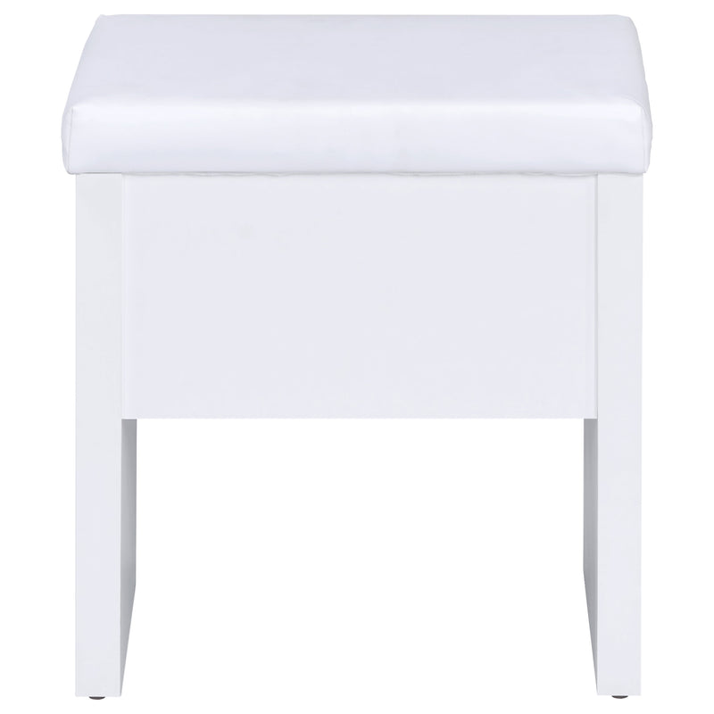 Harvey Makeup Vanity Table with Mirror and Stool - Furniture City (CA)l