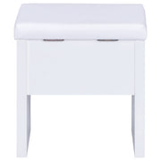 Harvey Makeup Vanity Table with Mirror and Stool - Furniture City (CA)l