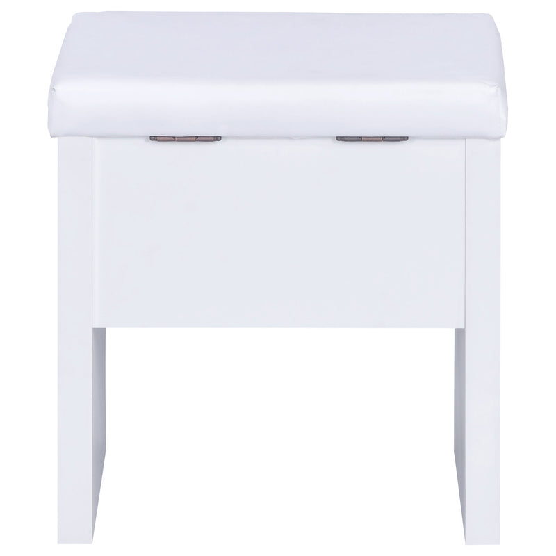 Harvey Makeup Vanity Table with Mirror and Stool - Furniture City (CA)l