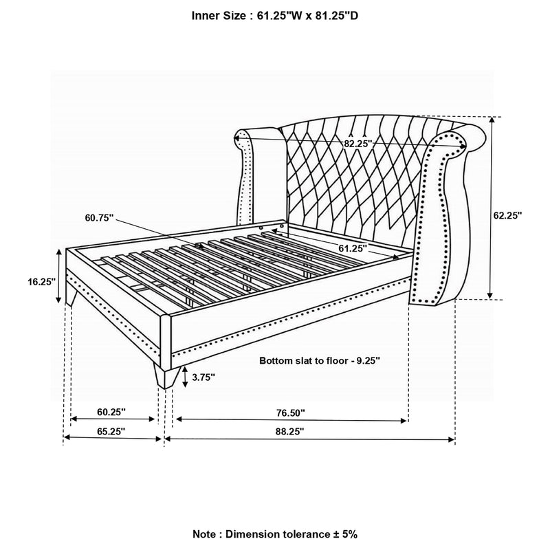 Barzini Wingback Platform Bed - Furniture City (CA)l