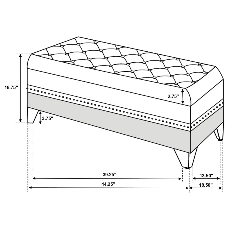 Barzini Storage Bench - Furniture City (CA)l